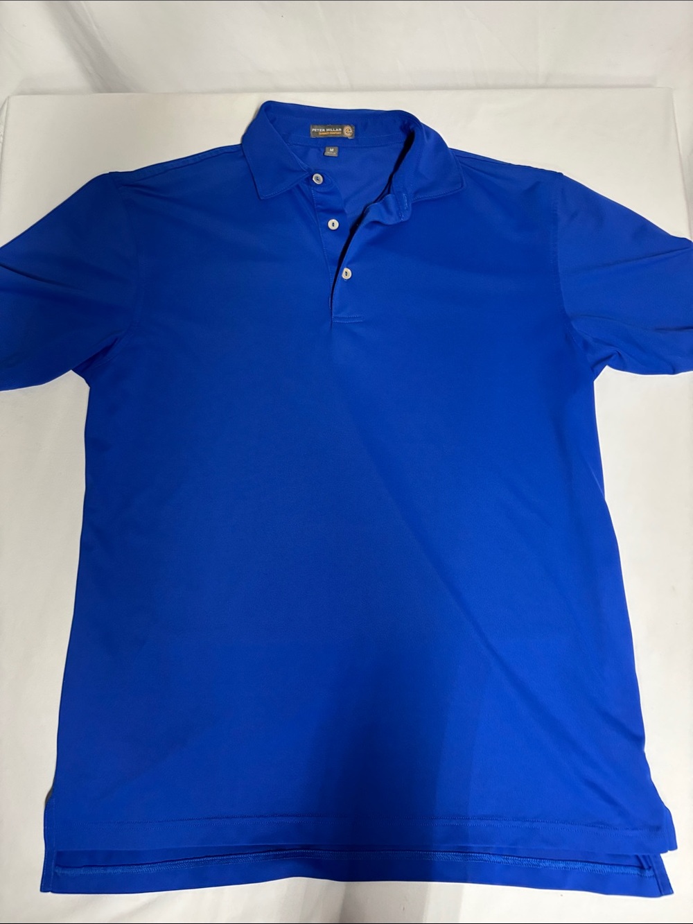 Peter Millar Summer Comfort Men’s M Blue Performance Golf Polo Embroidered 1922